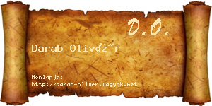 Darab Olivér névjegykártya